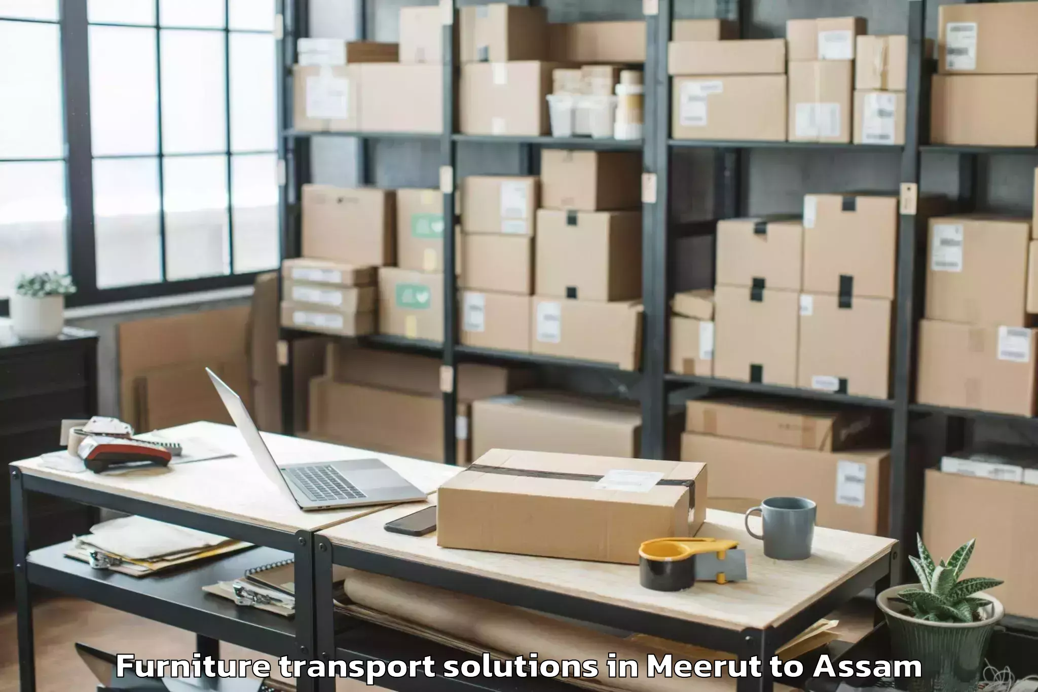 Trusted Meerut to Mariani Furniture Transport Solutions